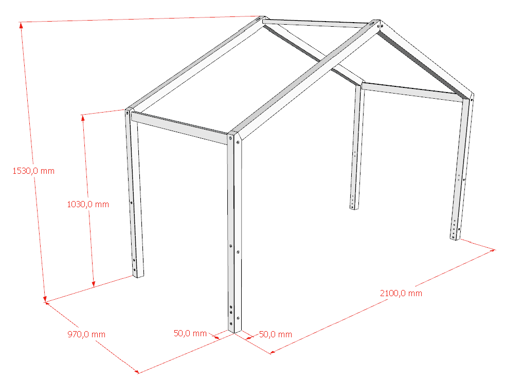 Dallas House Vipack / Κρεβάτι-Σπιτάκι Montessori