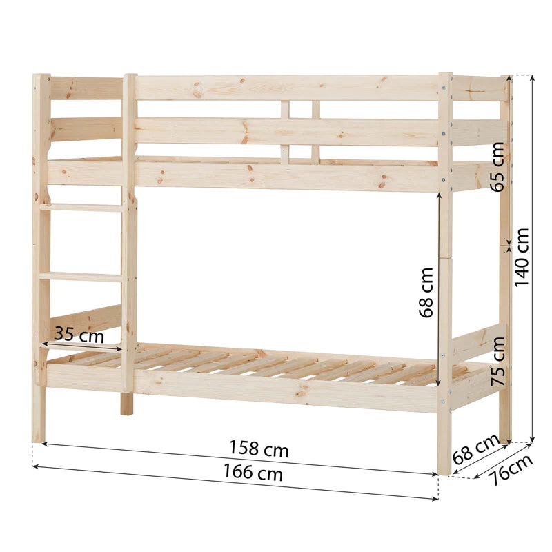 ECO Comfort Bunk Bed κουκέτα μασίφ ξύλο
