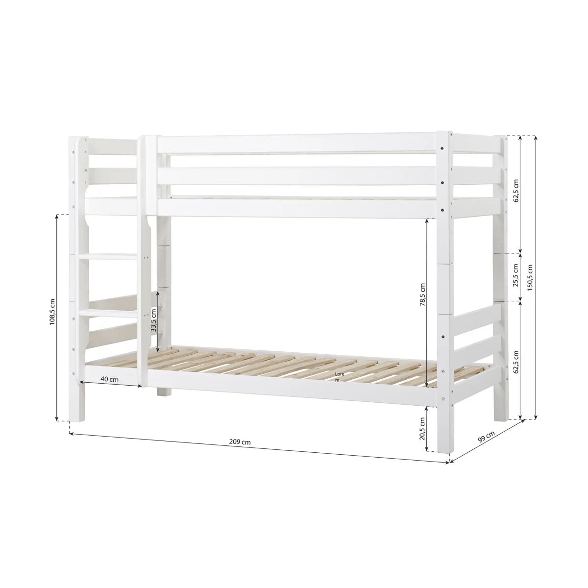 Hoppekids Eco Luxury Bunk Bed / Διπλή κουκέτα μειωμένου ύψους 