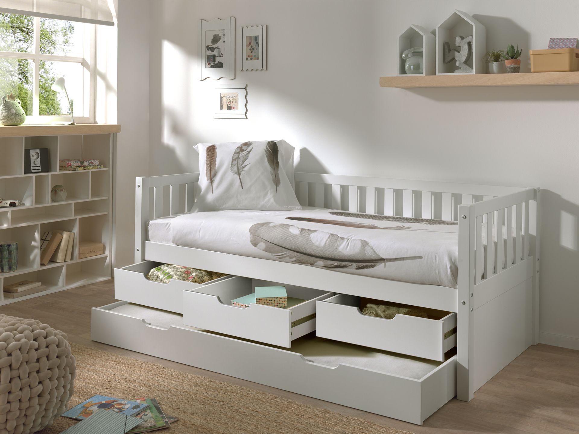 Fritz Captain bed with drawers & pull out bed / Κρεβάτι με 3 συρτάρια και 2ο συρόμενο 