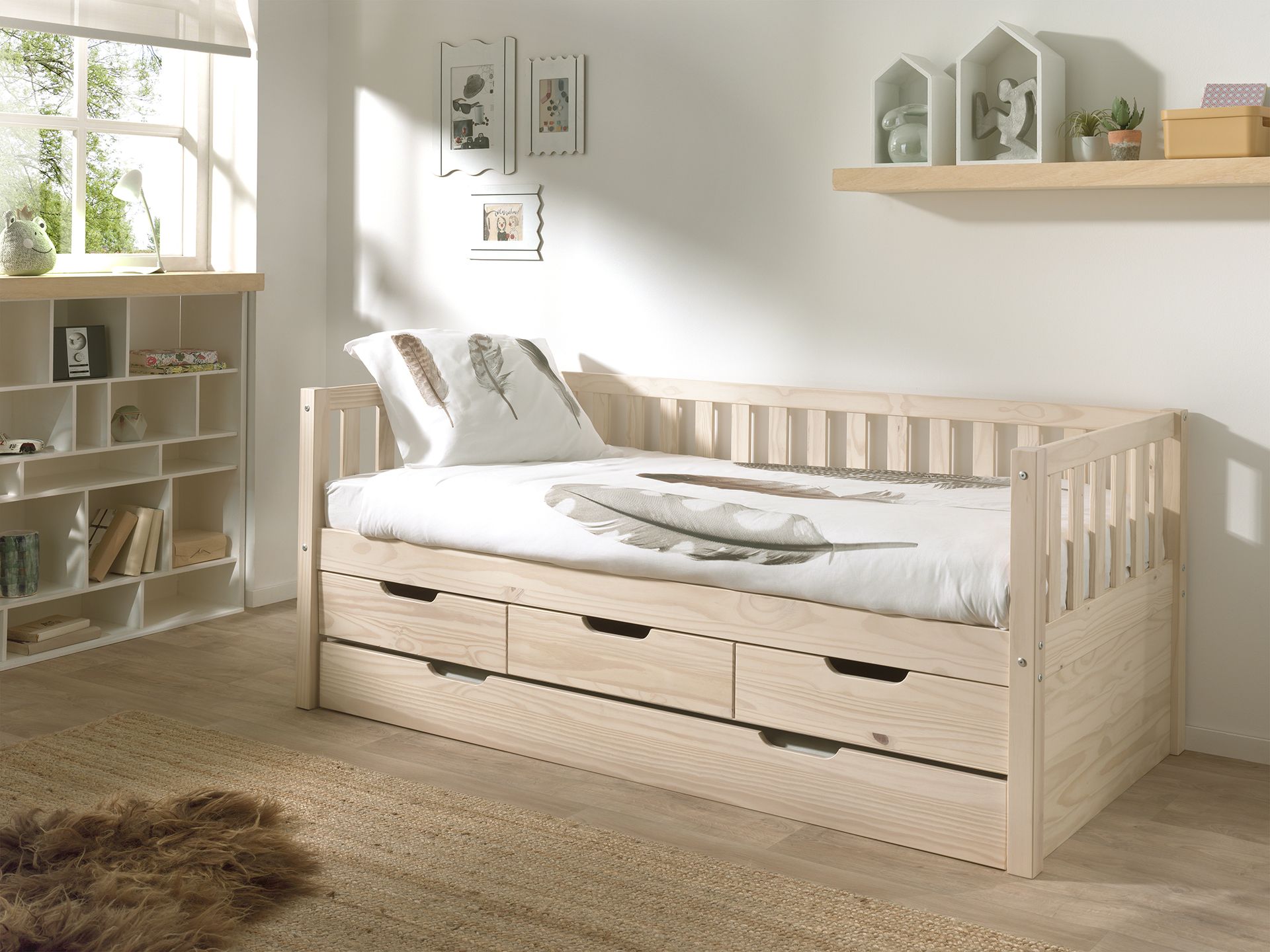 Fritz Captain bed with drawers & pull out bed / Κρεβάτι με 3 συρτάρια και 2ο συρόμενο 