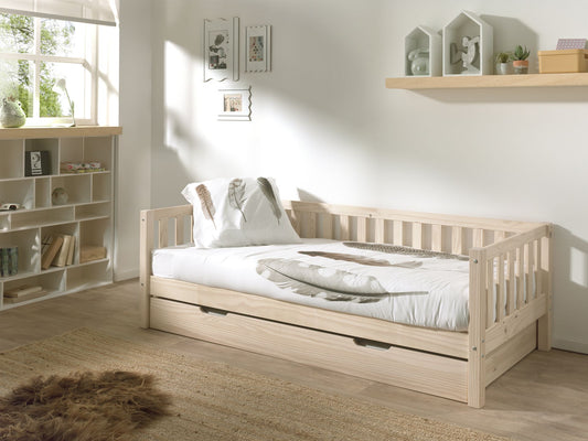 Fritz Captain Bed with a pull out bed / Ξύλινο μονό κρεβάτι με 2ο συρόμενο 