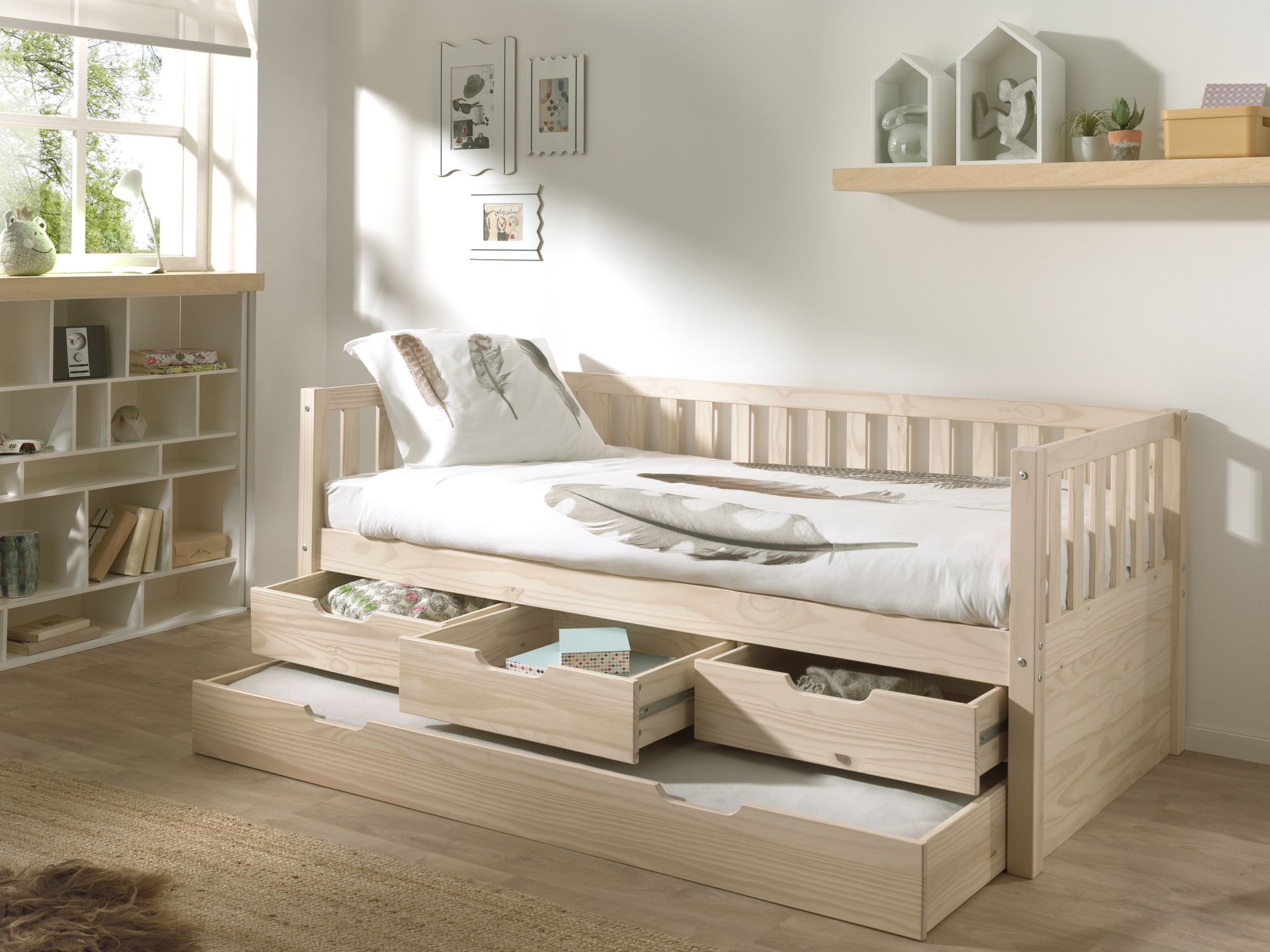 Fritz Captain bed with drawers & pull out bed / Κρεβάτι με 3 συρτάρια και 2ο συρόμενο 