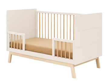 Lines 2 piece nursery furniture set with bench bed Dune/Natural / Βρεφικό Σετ 