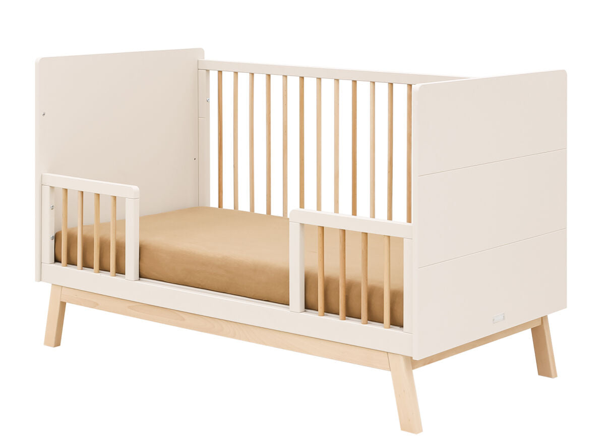 Lines 2 piece nursery furniture set with bench bed Dune/Natural / Βρεφικό Σετ 