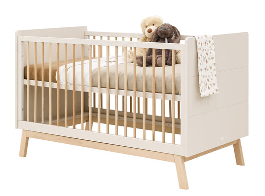 Lines 2 piece nursery furniture set with bench bed Dune/Natural / Βρεφικό Σετ 