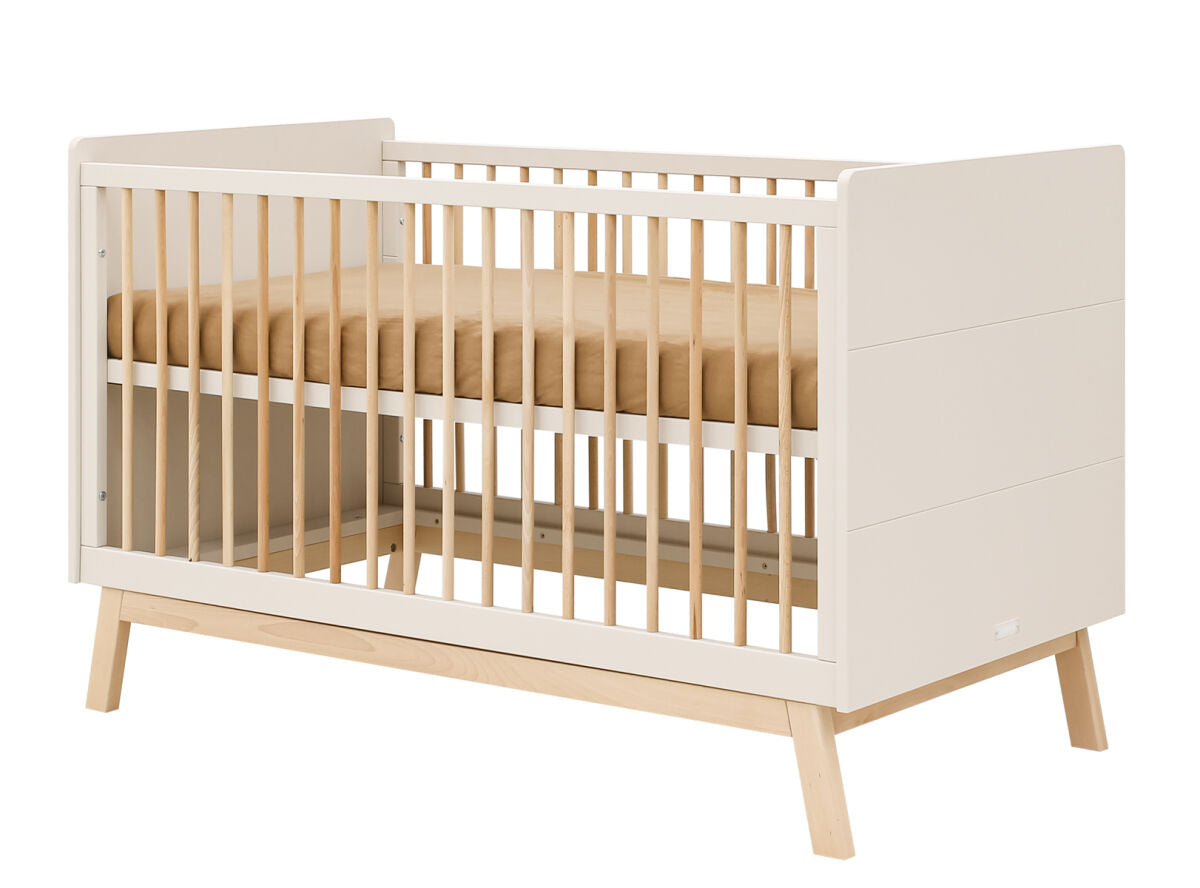 Lines 2 piece nursery furniture set with bench bed Dune/Natural / Βρεφικό Σετ 