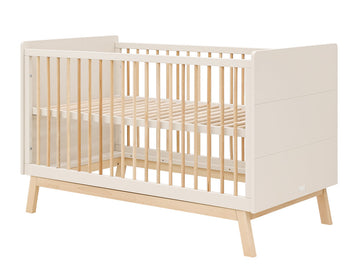 Lines 2 piece nursery furniture set with bench bed Dune/Natural / Βρεφικό Σετ 