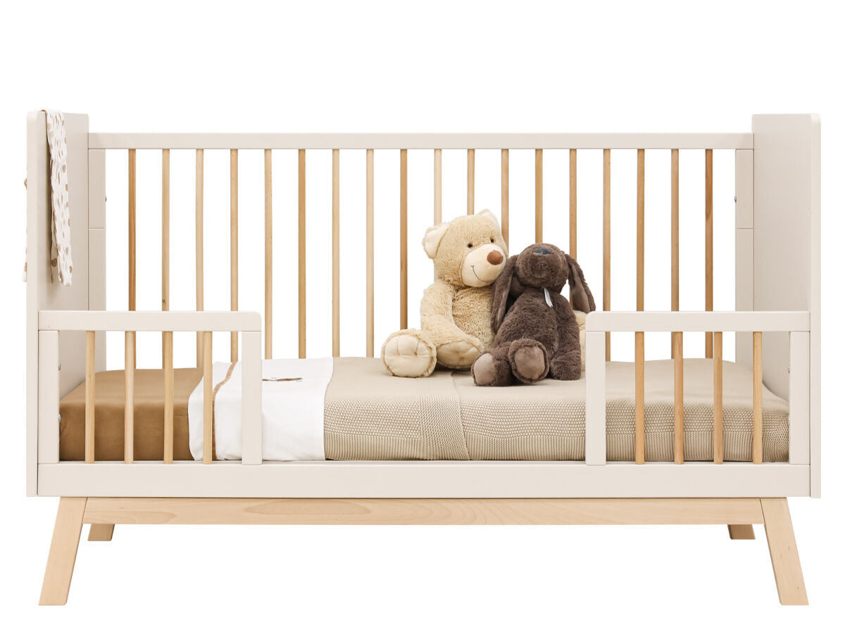 Lines 2 piece nursery furniture set with bench bed Dune/Natural / Βρεφικό Σετ 