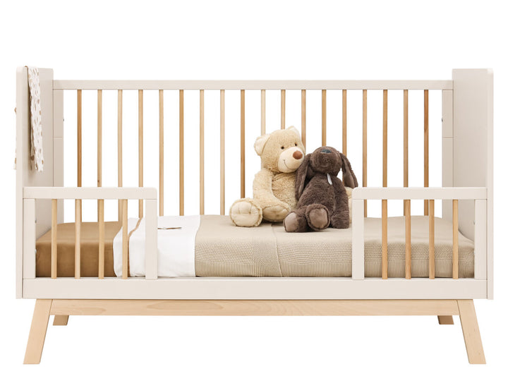 Lines 2 piece nursery furniture set with bench bed Dune/Natural / Βρεφικό Σετ 