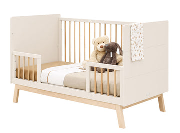 Lines 2 piece nursery furniture set with bench bed Dune/Natural / Βρεφικό Σετ 