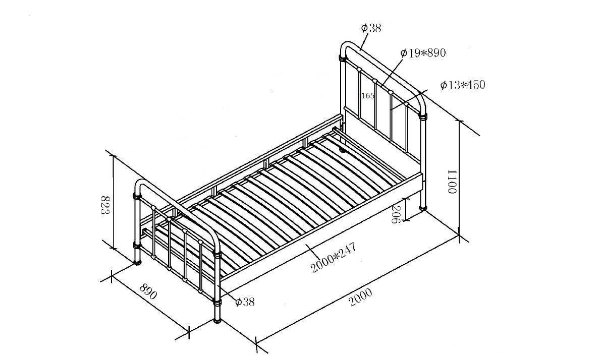 New York Bed / Μεταλλικό κρεβάτι 