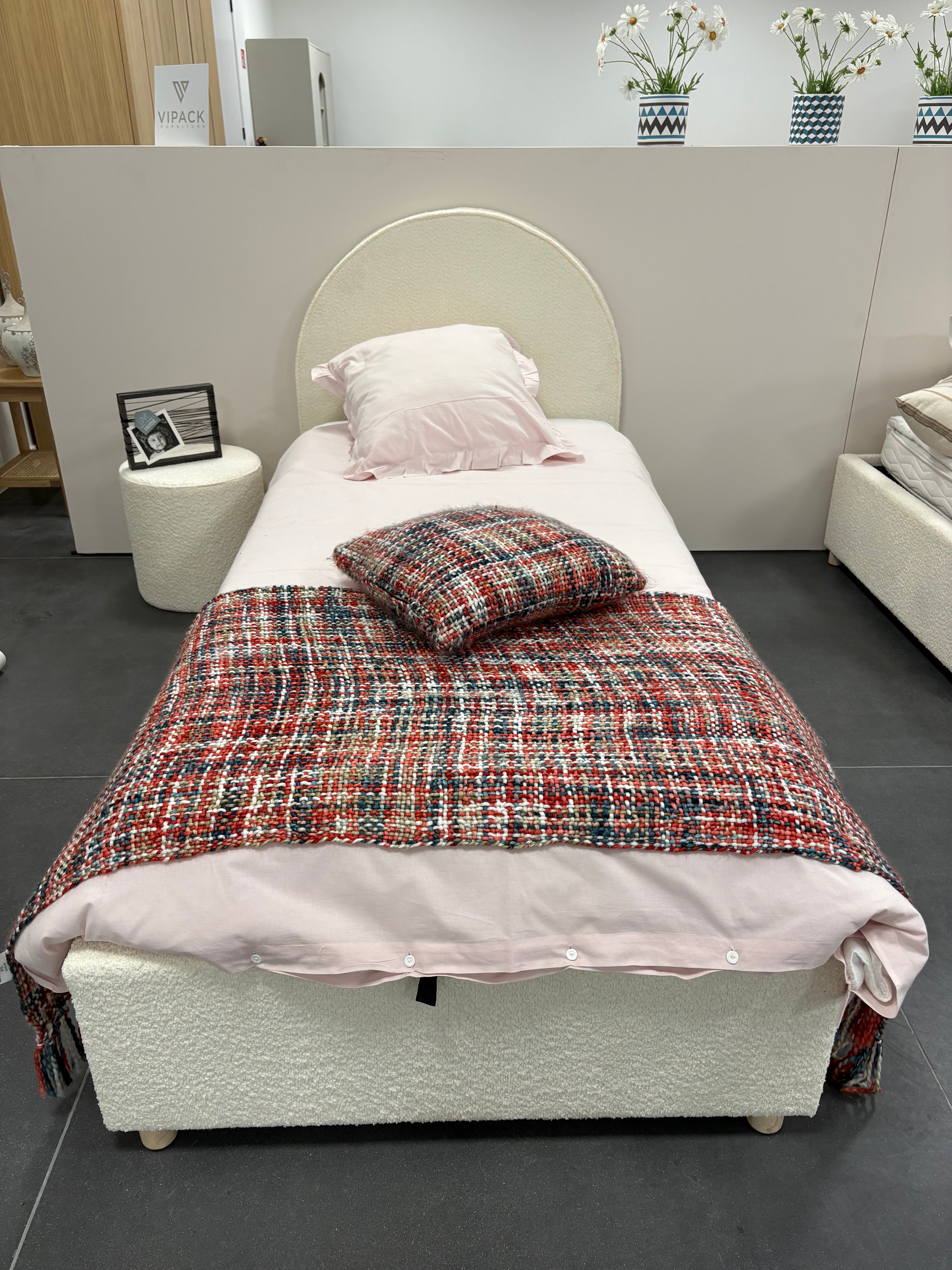 Moon Bed Storage-Vipack / Μονό ντυμένο κρεβάτι με αποθήκη