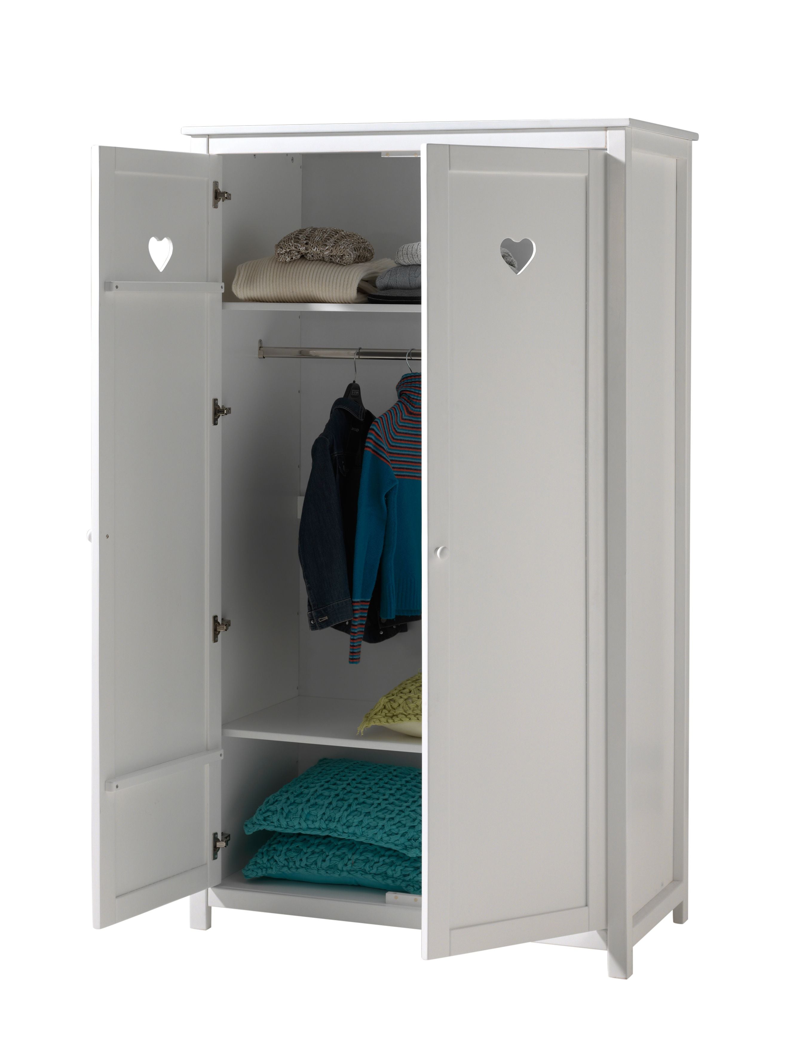 Amori 2 Door Wardrobe / Ντουλάπα λευκή με 2 φύλλα