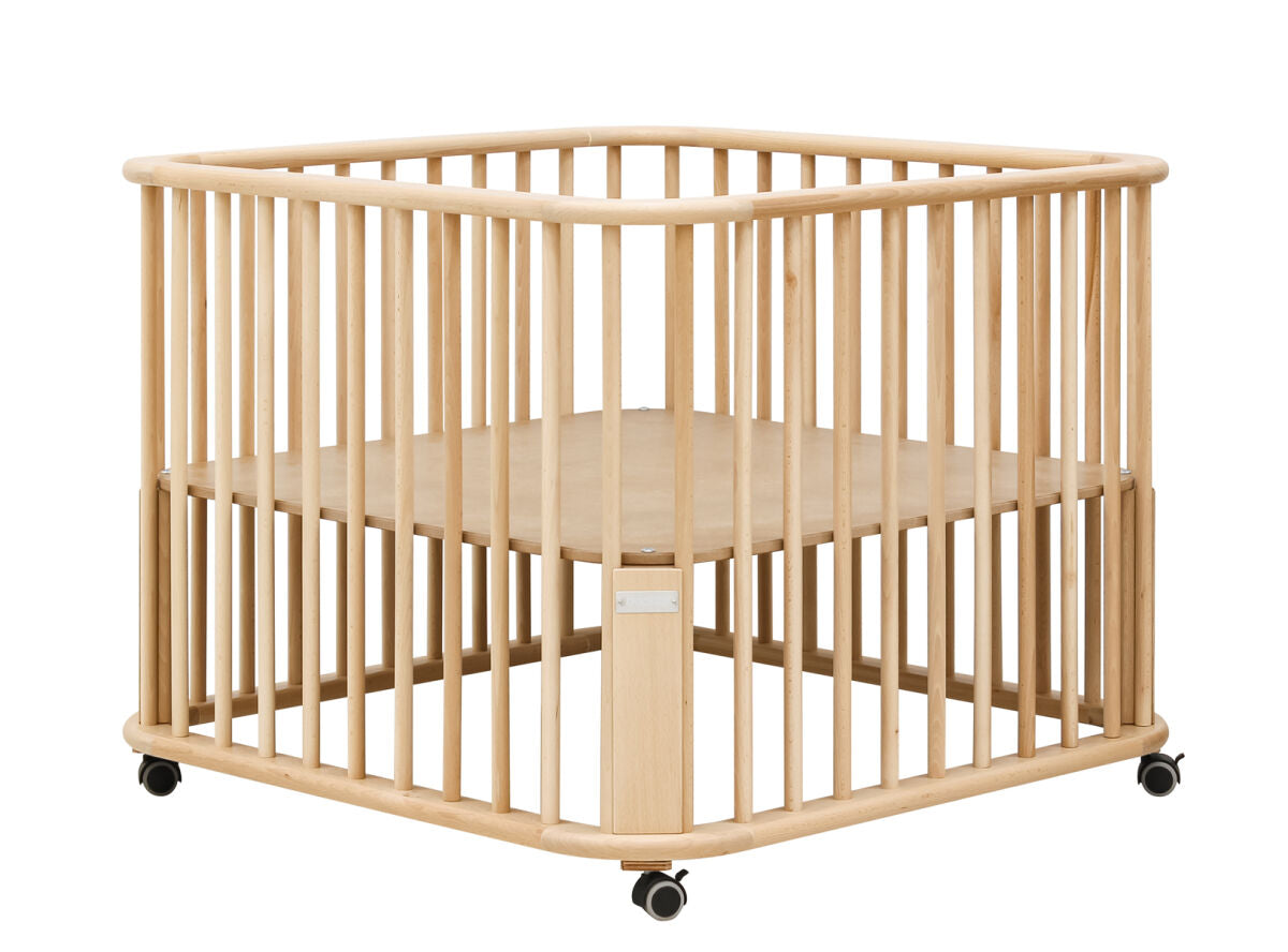 Playpen Caro incl. wheels / Παρκάκι μωρού οξιά 