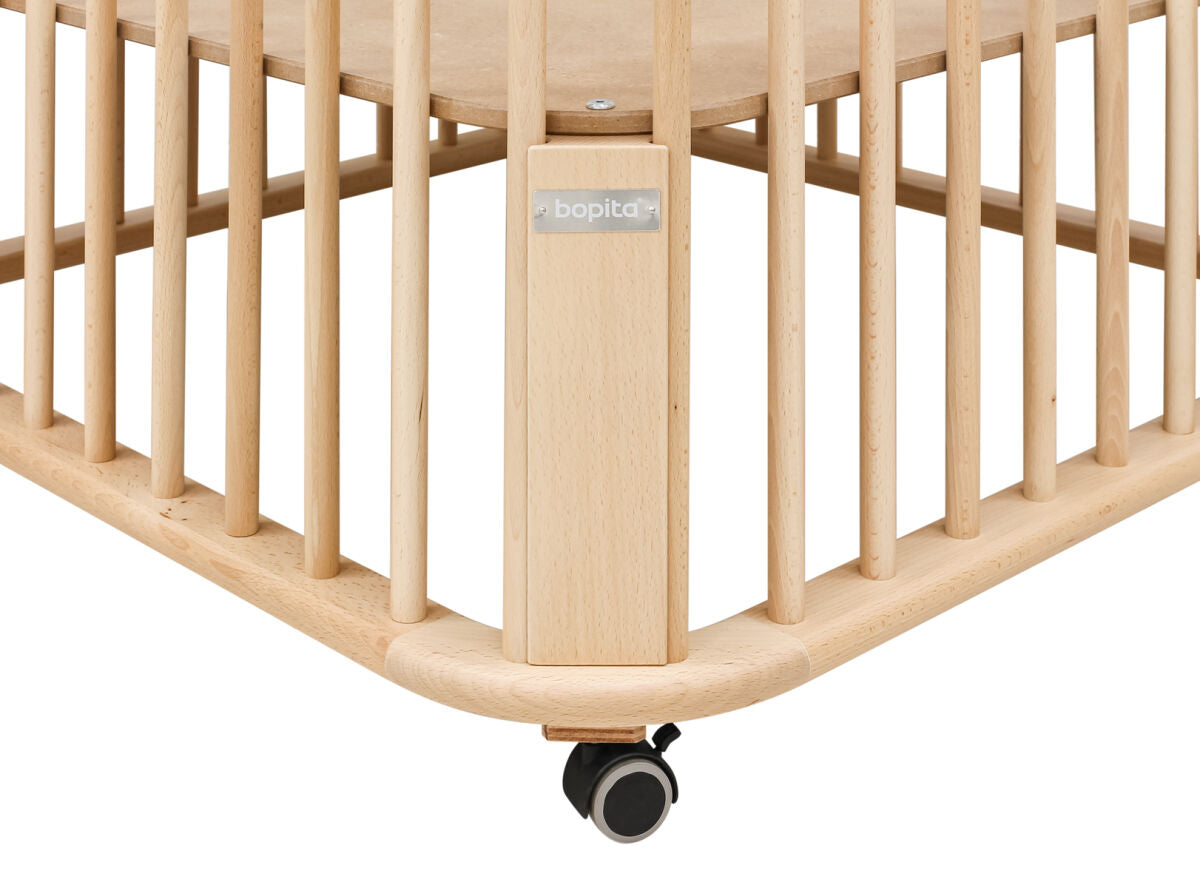 Playpen Caro incl. wheels / Παρκάκι μωρού οξιά 