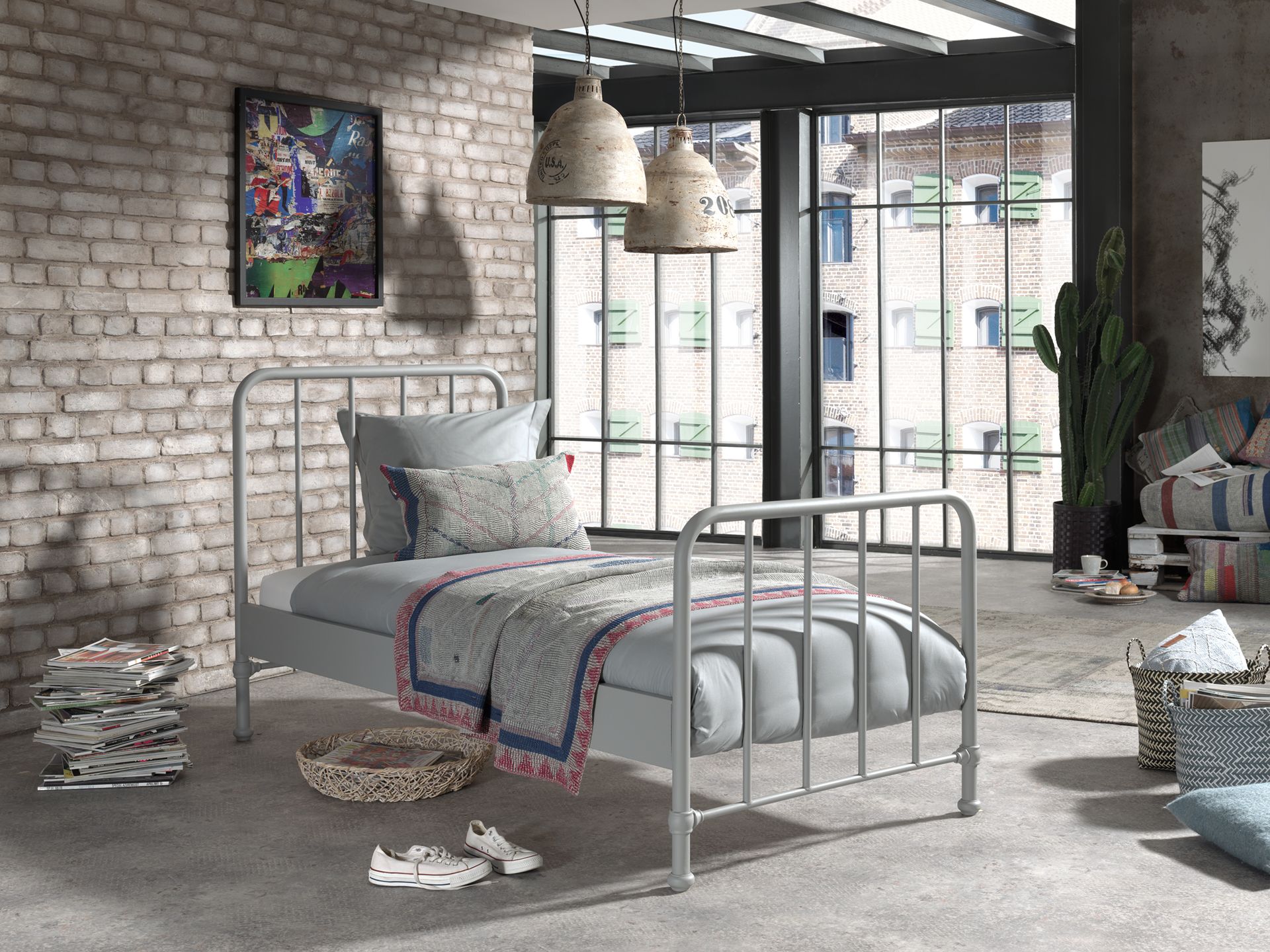 Bronxx Bed / Μονό μεταλλικό κρεβάτι 