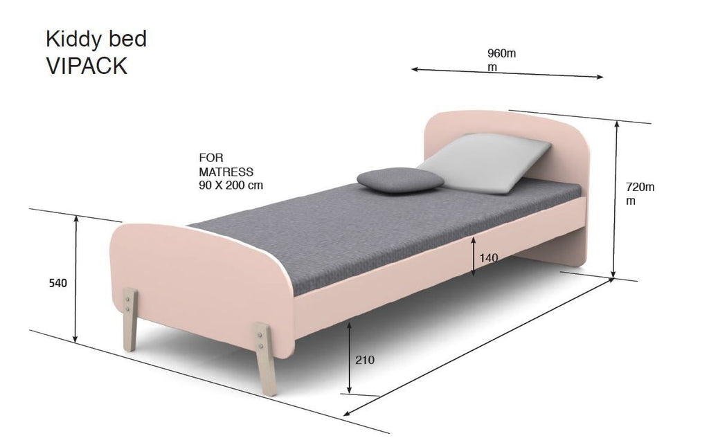 Kiddy Bed Vipack / Μονό Ξύλινο Kρεβάτι