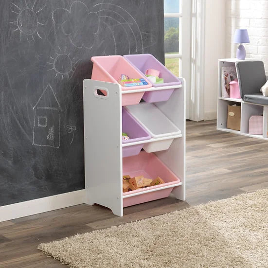 5 Bin Storage Unit - Pastel & White / Σύστημα αποθήκευσης 