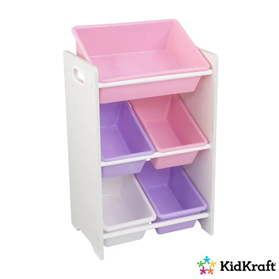 5 Bin Storage Unit - Pastel & White / Σύστημα αποθήκευσης 
