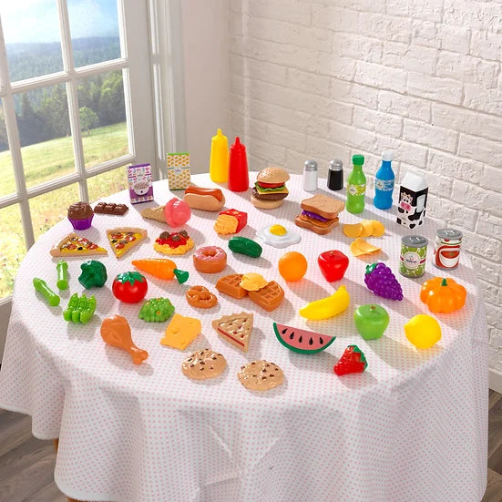 65 pc. Play Food Set - kidkraft / Σετ 65 τεμαχίων Φαγητά-Φρούτα 