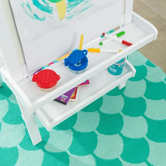 Deluxe Wooden Easel - White / Πίνακας Ζωγραφικής με 2 επιφάνειες 
