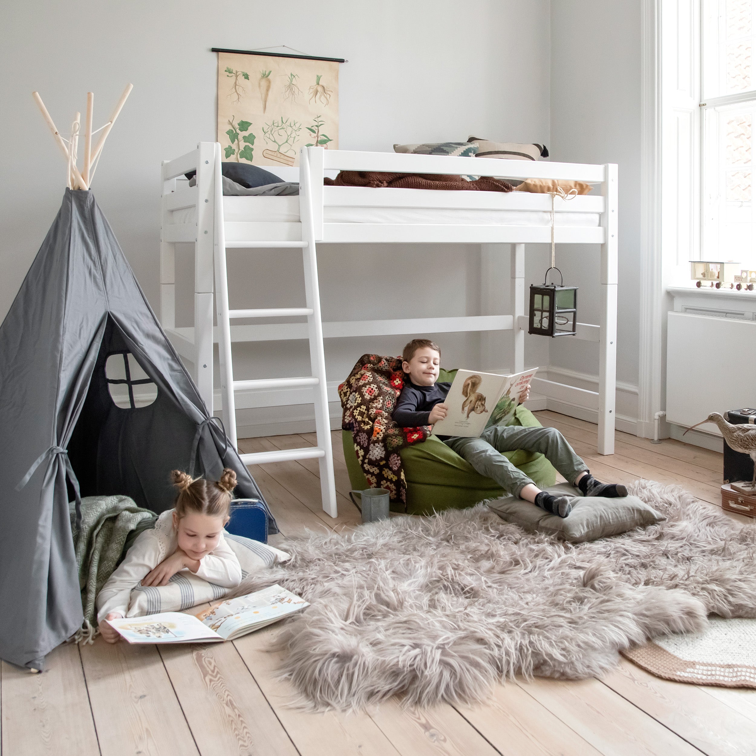Hoppekids ECO Luxury High Sleeper Bed /  Κουκέτα Μεσαίου ύψους 