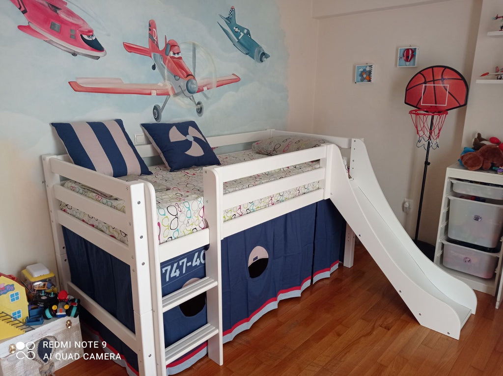 ECO_LUXURY_HALFHIGH_BED_WITH_SLIDE_ΚΟΥΚΕΤΑ ΜΕ ΤΣΟΥΛΗΘΡΑ HOPPEKIDS